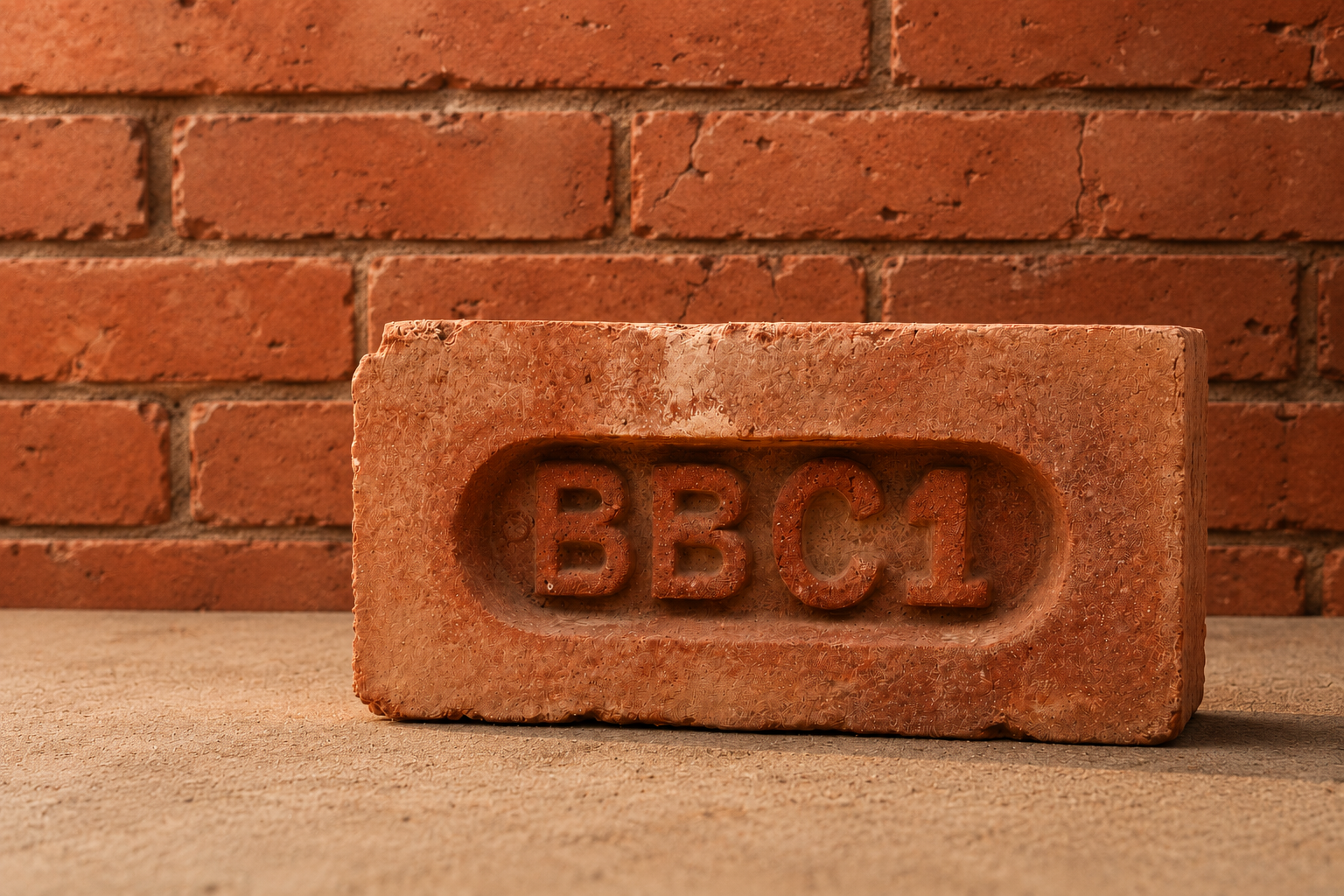 Close-up BBC1 wire-cut Dabbi brick — IS 1077 compliant