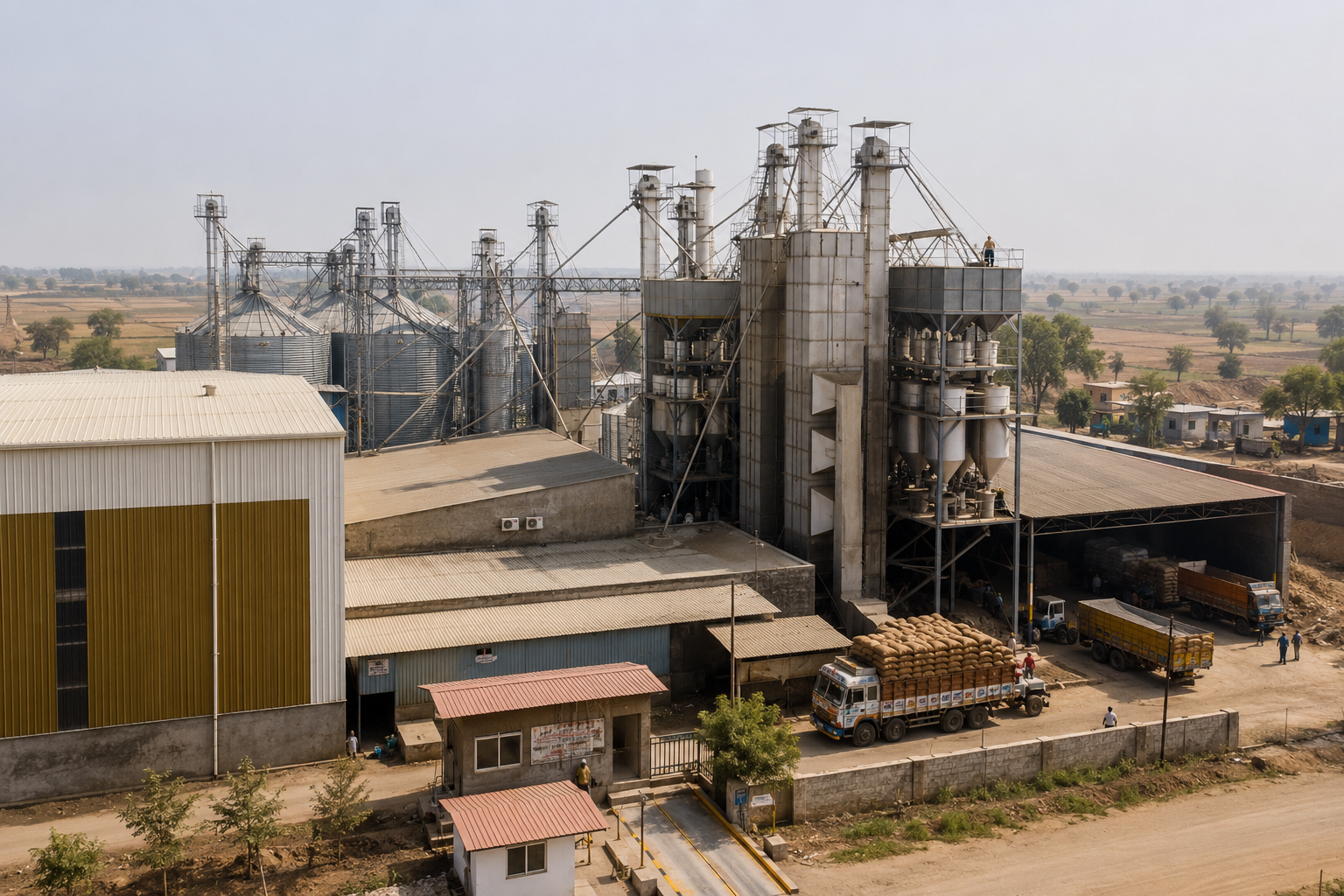 Rice mill industrial facility supplied through BBC1 brick deliveries